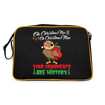Oh Christmas Tree Your Ornaments Are History - Retro Bag - black/gold - Back