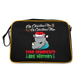 Oh Christmas Tree Your Ornaments Are History - Retro Bag - black/gold - Back