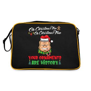 Oh Christmas Tree Your Ornaments Are History - Retro Bag - black/gold - Back