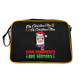 Oh Christmas Tree Your Ornaments Are History - Retro Bag - black/gold - Back