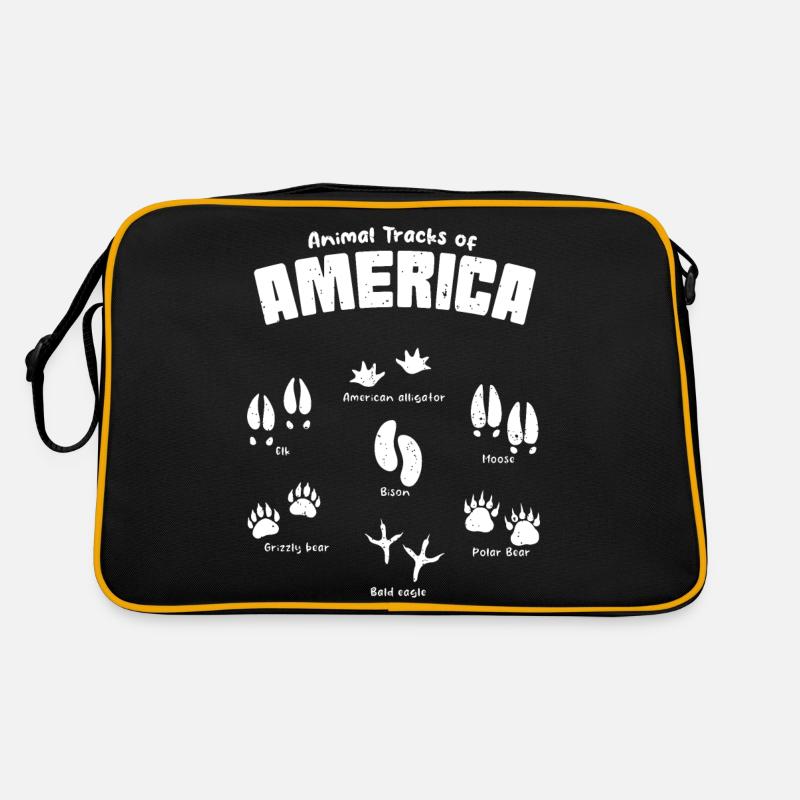 Animal Tracks America Footprints Retro Bag