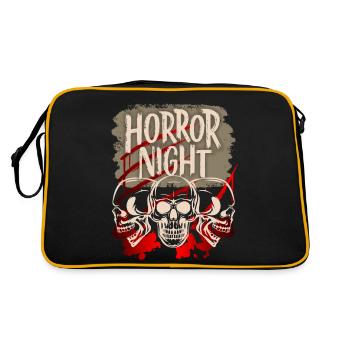 Horror Night, dire avec le crâne et le sang - Sac Retro - noir/or - Dos
