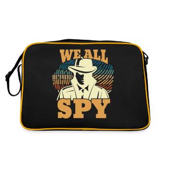 We All Spy Fingerprint - Retro Bag - black/gold - Back