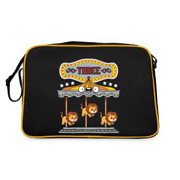 Carousel Birthday Party Lion This Boy - Retro Bag - black/gold - Back
