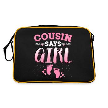 Un cousin dit que le sexe d’une fille révèle un nouveau-né - Sac Retro - noir/or - Dos