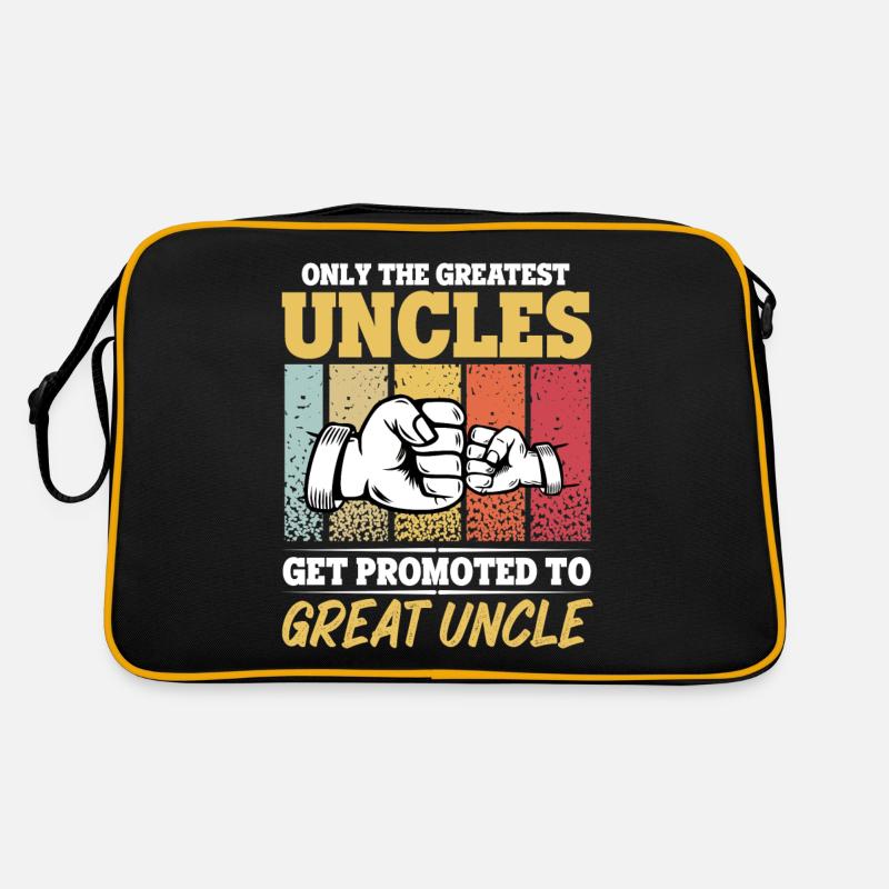 Großonkel Die einzigen besten Onkel werden befördert - Retro Tasche - Schwarz/Gold