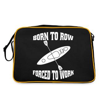 Rower rower saying rowing club funny rowing - Retro Bag - black/gold - Back