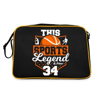 This sports legend is now 34, basketball game - Retro Bag - black/gold - Back