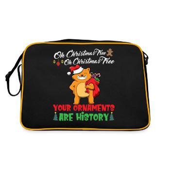 Oh Christmas Tree Your Ornaments Are History - Retro Bag - black/gold - Back