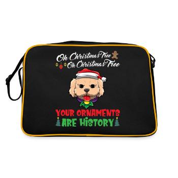 Oh Christmas Tree Your Ornaments Are History - Retro Bag - black/gold - Back