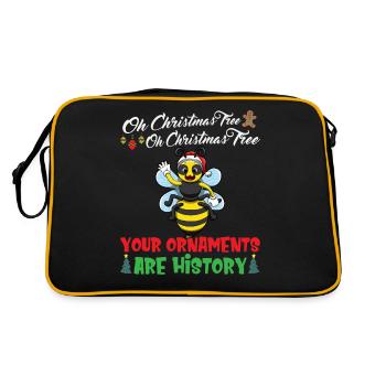 Oh Christmas Tree Your Ornaments Are History - Retro Bag - black/gold - Back