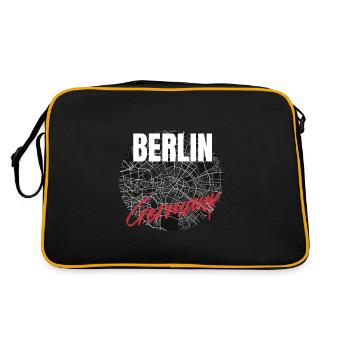 Berlin City Map Citymap Map - Retro Bag - black/gold - Back
