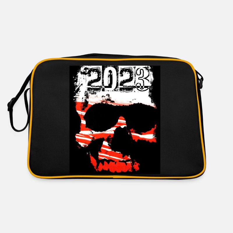 scull2023 - Retro Tasche - Schwarz/Gold