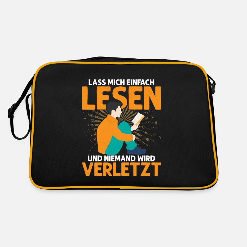 Lass mich einfach lesen und niemand wird verletzt Retro Tasche