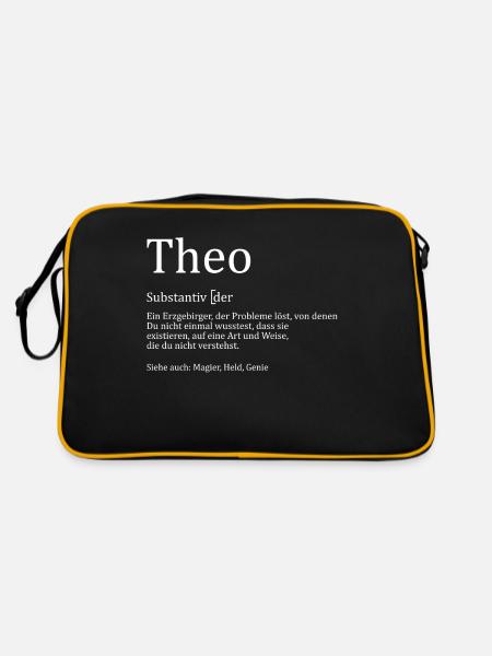 Erzgebirge Theo - Retro Tasche - Schwarz/Gold