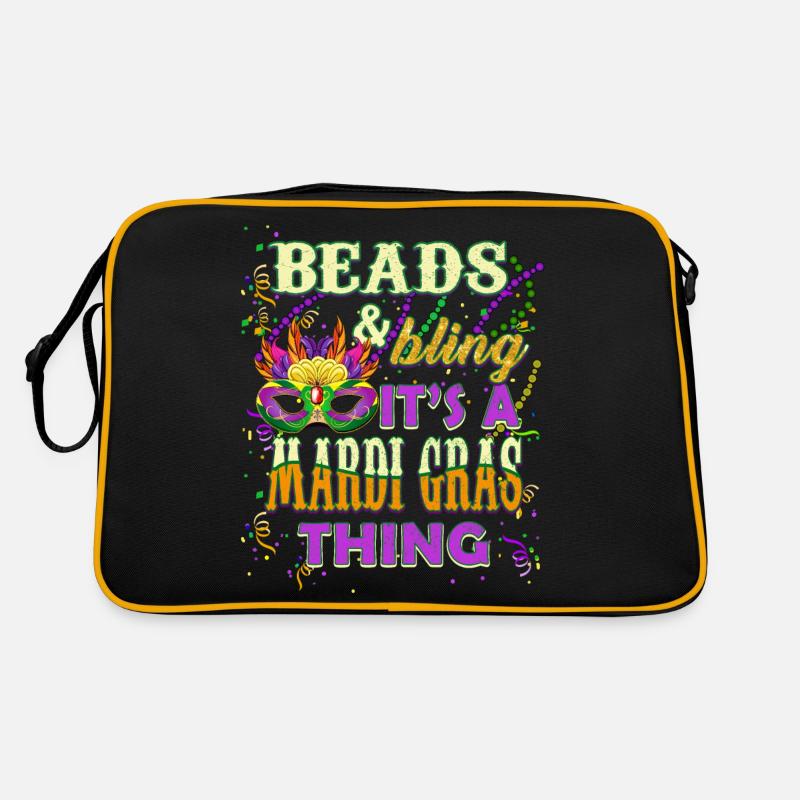 Beads and Bling It's A Mardi Gras Thing Retro Bag