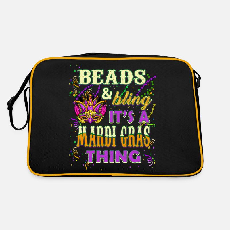 Beads and Bling It's A Mardi Gras Thing Retro Bag