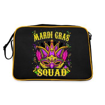 Cool Mardi Gras Design - Mardi Gras Squad - Sac Retro - noir/or - Dos