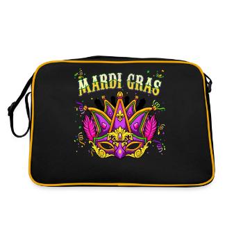 Cool Mardi Gras Mask - Mardi Gras - Sac Retro - noir/or - Dos