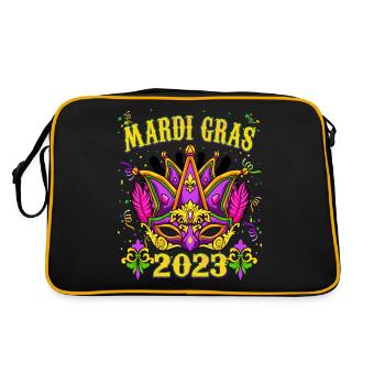 Beads Bling Mardi Gras 2023 - Retro Bag - black/gold - Back