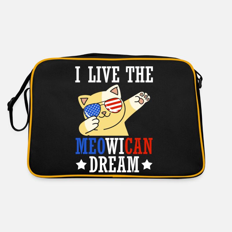 Ich Lebe Den Miauenden Traum - Unabhängigkeitstag Retro Tasche