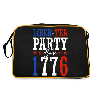 Liber-tea Party since 1776 July 4 - Retro Bag - black/gold - Back