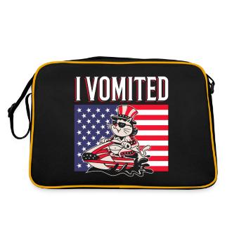 I vomited jet ski cat choice parody 4. - Retro Bag - black/gold - Back