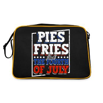 Pies French fries and the Fourth of July - Retro Bag - black/gold - Back