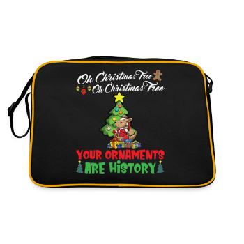 Oh Christmas Tree Your Ornaments Are History - Retro Bag - black/gold - Back