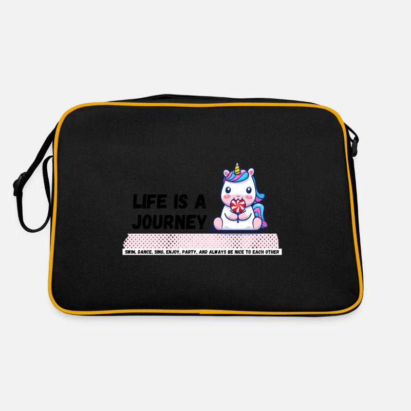 Das Leben Ist Eine Reise Retro Tasche