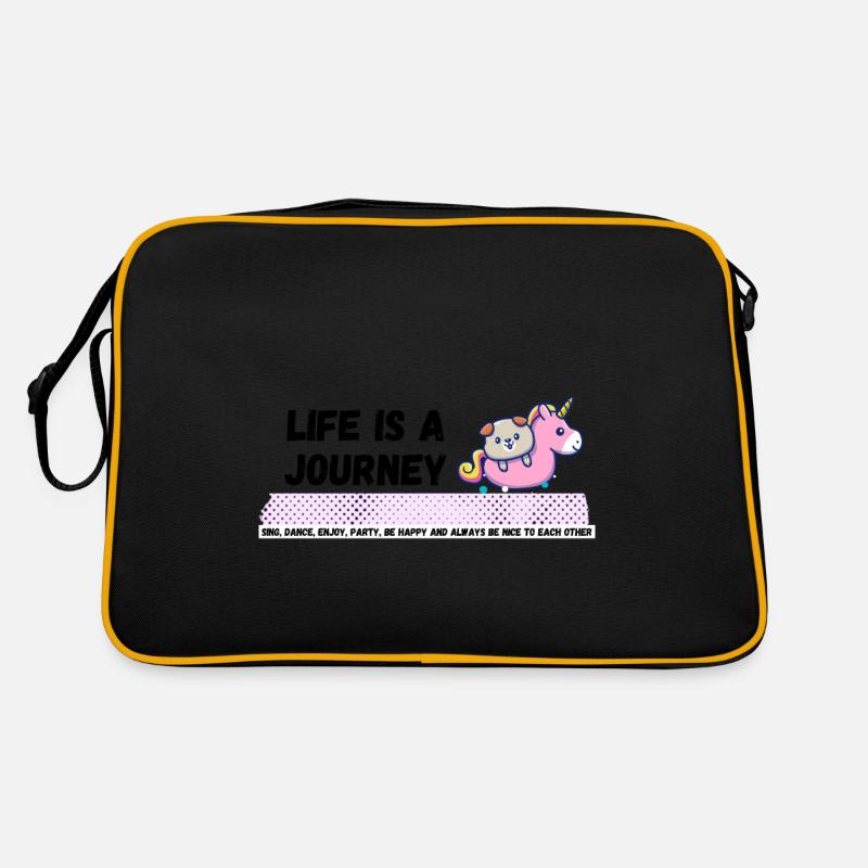 Das Leben Ist Eine Reise Retro Tasche