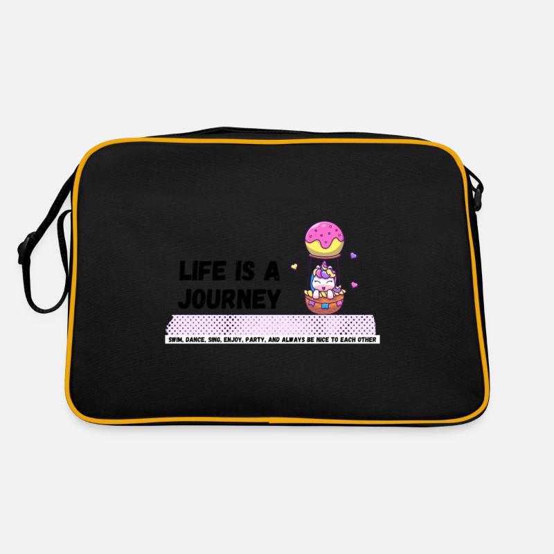 Das Leben Ist Eine Reise Retro Tasche