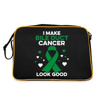 Je fais en sorte que le cancer des canaux biliaires ait une bonne apparence des canaux biliaires - Sac Retro - noir/or - Dos