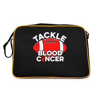 Tackle Blood Cancer Red Ribbon Blood Cancer - Retro Bag - black/gold - Back