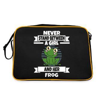 Frog Never Stand Between A Girl And Her Frog - Retro Bag - black/gold - Back
