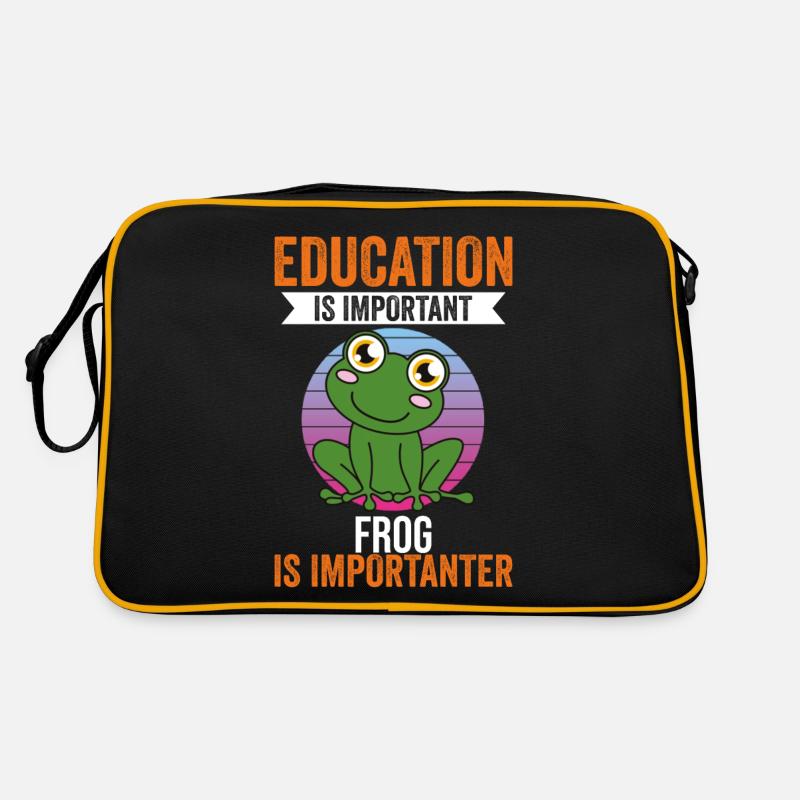 Frog Education Is Important Frog Is More Important Retro Bag