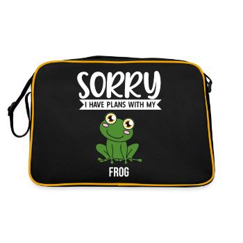 Frog Sorry I Have Plans With My Frog - Retro Bag - black/gold - Back