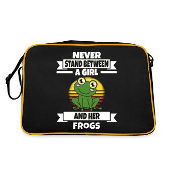 Frog Never Stand Between A Girl And Her Frogs - Retro Bag - black/gold - Back