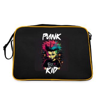 Graffiti Style - Cooles Punk Kind 6 - Retro Tasche - Schwarz/Gold - Hinten