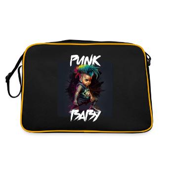 Graffiti Style - Cooles Punk Baby 2 - Retro Tasche - Schwarz/Gold - Hinten