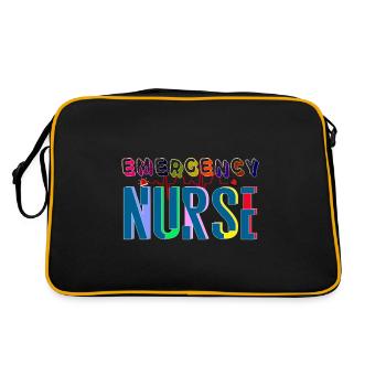 ER Nurse Emergency Room School Technician Hospital - Retro Bag - black/gold - Back