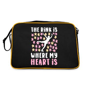 Patinage sur glace Jeu de mots Patinage artistique - Sac Retro - noir/or - Dos