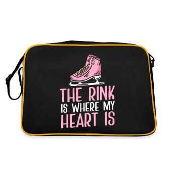 Patinage sur glace Jeu de mots Patinage artistique - Sac Retro - noir/or - Dos