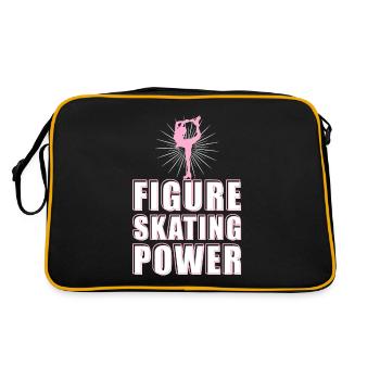 Patinage sur glace Jeu de mots Patinage artistique - Sac Retro - noir/or - Dos