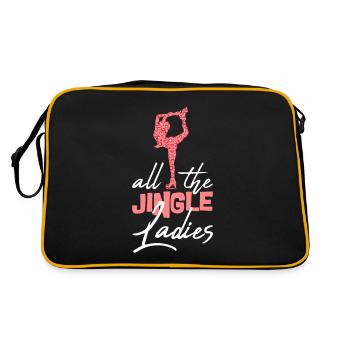 Patinage sur glace Jeu de mots Patinage artistique - Sac Retro - noir/or - Dos