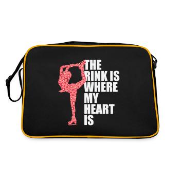 Patinage sur glace Jeu de mots Patinage artistique - Sac Retro - noir/or - Dos