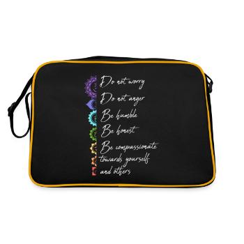 Maître Reiki Chakra Spirituel Holistique - Sac Retro - noir/or - Dos