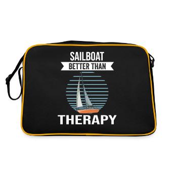 Sailboat Sailboat Better Then Therapie - Retro Tasche - Schwarz/Gold - Hinten
