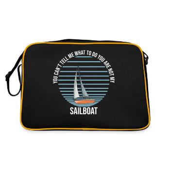 You Can't Tell Me What To Do Sailboat - Retro Tasche - Schwarz/Gold - Hinten