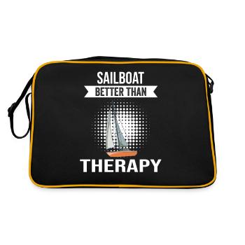 Sailboat Sailboat Better Then Therapie - Retro Tasche - Schwarz/Gold - Hinten